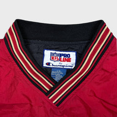 Vintage Champion NFL Pro Line San Francisco 49ers Jacket Mens Small Red 90s Pullover