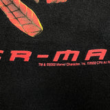Vintage 2002 Spider-Man T Shirt Mens XL Black Marvel Movie Promo Graphic Tee
