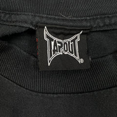 Vintage Y2K Tapout T Shirt Mens Large Black Spray Paint Faded UFC MMA Graphic Tee