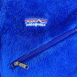 Vintage 90s Patagonia Synchilla Fleece Mens Medium Blue Deep Pile USA 1/2 Zip Jacket