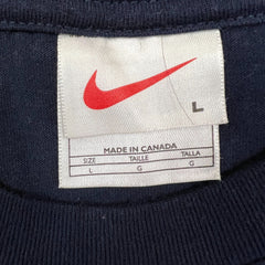 Vintage 90s Nike T Shirt Mens Large Blue Sportswear Swoosh Short Sleeve Tee