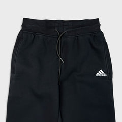 Adidas Sweatpants Mens Medium Black Spell Out Wide Leg Fleece Comfort Jogger