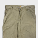 Carhartt Pants Mens 36x32 Beige Relaxed Fit Workwear Carpenter Straight Baggy