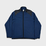 Vintage Y2K Nike Fit Therma Fleece Mens Medium Blue Swoosh Sportswear Full Zip Outdoor Jacket