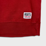 Vintage 90s Roots Athletics Sweatshirt Mens Large Red 1/4 Zip Faded Pullover