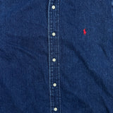 Vintage 90s Polo Country Ralph Lauren Denim Shirt Mens Large Blue Button Up
