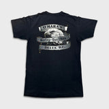 Vintage 1991 Harley Davidson Great American Hog T Shirt Mens Medium Black 3D Emblem USA