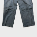 Vintage Dickies Pants Mens 36x32 Gray Wide Baggy Convertible Workwear Trousers