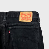 Levi's 516 Jeans Mens 32x30 Black Slim Straight Leg Dark Wash Faded Denim Pants