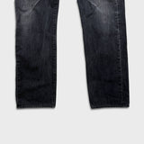Levi's 501 Jeans Mens 36x32 Black Original Straight Leg Dark Wash Button Fly Denim Pants