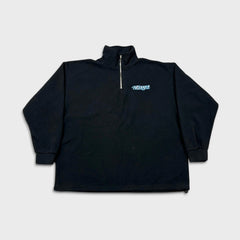 Vintage Y2K Toronto Blue Jays Fleece Mens XL Black Baseball MLB 1/4 Zip Jacket