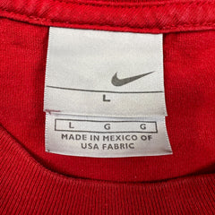 Vintage Y2K Nike Sportswear T Shirt Mens Large Red Phys Ed Short Sleeve Graphic Tee