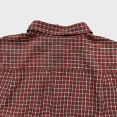 The North Face Shirt Mens Large Red Plaid Button Up Checkered Pocket Long Sleeve