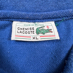 Vintage 90s Chemise Lacoste Shirt Mens Large Blue Classic Preppy Polo Short Sleeve
