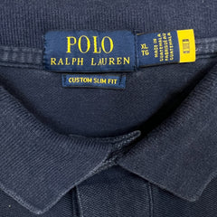 Polo Ralph Lauren Shirt Mens XL Blue Pony Custom Slim Fit Preppy Short Sleeve