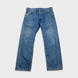 Levi's 505 Jeans Mens 33x29 Blue Regular Fit Straight Leg Medium Wash Denim Pants