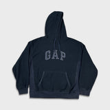 Vintage Y2K Gap Fleece Mens Medium Black Spell Out Outdoor Jacket