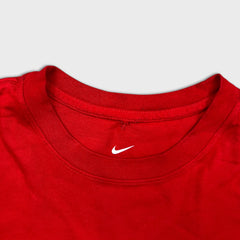 Nike Sportswear T Shirt Mens Medium Red Swoosh Short Sleeve Tee