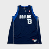 Vintage 90s Nike Steve Nash Dallas Mavericks Jersey Mens 2XL Blue NBA Basketball
