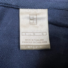 Vintage Y2K Nike Challenge Court Tennis Polo Shirt Mens Large Blue Sportswear Dri Fit