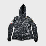 Vintage Y2K Ed Hardy Jacket Womens Small Black Love Kills Christian Audigier Full Zip