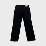 Levi's 516 Jeans Mens 32x30 Black Slim Straight Leg Dark Wash Faded Denim Pants