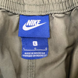 Nike Sportswear Track Pants Mens Large Green Woven Swoosh Taper Leg