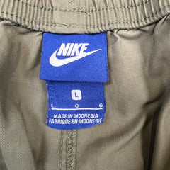 Nike Sportswear Track Pants Mens Large Green Woven Swoosh Taper Leg