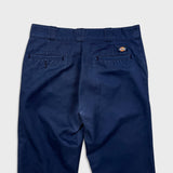 Dickies Pants Mens 34x29 Blue Regular Straight Faded Workwear Chino Trouser
