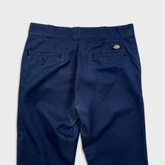 Dickies Pants Mens 34x29 Blue Regular Straight Faded Workwear Chino Trouser