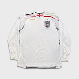 Vintage 2007/09 Umbro England Long Sleeve Home Shirt Mens XL Jersey Distressed