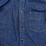 Lauren Ralph Lauren Long Sleeve Denim Shirt Womens Large Blue Dark Wash Oversized