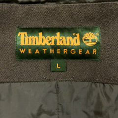 Vintage 90s Timberland Jacket Mens Brown Large Wool Varsity Letterman