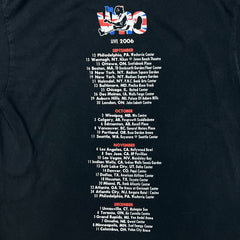 Vintage 2006 The Who T Shirt Mens Medium Black World Tour Double Sided Band Tee