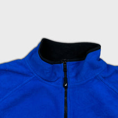 Nautica Fleece Mens 2XL Blue 1/4 Zip Outdoor Pullover Jacket