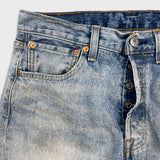 Levi's 501 Jeans Mens 31x32 Blue Original Fit Straight Distressed Denim Pants