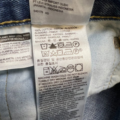 Levi’s 514 Jeans Mens 34x32 Blue Slim Straight Fit Light Wash Distressed Denim Pants