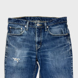 Levi's 511 Jeans Mens 32x32 Blue Slim Fit Distressed Medium Wash Faded Denim Pants