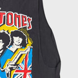 Vintage 1981 The Rolling Stones Tour Sleeveless T Shirt Mens XL Black Distressed Thrashed