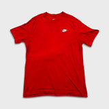 Nike Sportswear T Shirt Mens Medium Red Swoosh Short Sleeve Tee