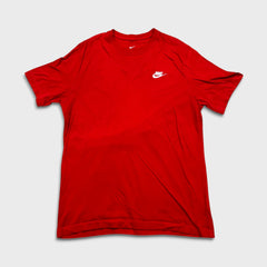 Nike Sportswear T Shirt Mens Medium Red Swoosh Short Sleeve Tee