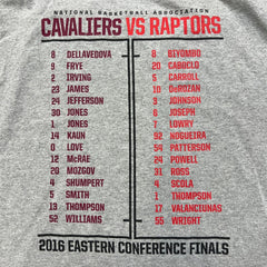 2016 Adidas Toronto Raptors T Shirt Mens XL Gray Eastern Conference Finals NBA Basketball Tee