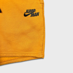 Nike Jordan Shorts Mens Small Yellow Jumpman Tech Fleece Sportswear Pocketed