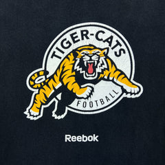 Vintage 2011 Reebok Hamilton Tiger Cats T Shirt Mens Large Black CFL Football Tee