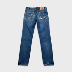 Levi's 511 Jeans Mens 32x32 Blue Slim Fit Distressed Medium Wash Faded Denim Pants