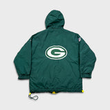 Vintage 90s Apex One Pro Line Green Bay Packers Jacket Mens Large Green NFL Football Coat