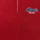 Vintage 90s Roots Athletics Sweatshirt Mens Large Red 1/4 Zip Faded Pullover