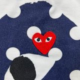 Comme des Garcons Play T Shirt Mens Small White CDG Play Polka Dot Heart Tee