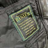 Vintage 90s Danier Leather Jacket Mens XL Black Heavyweight Full Zip Coat