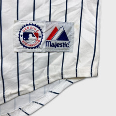 Vintage Majestic New York Yankees Jersey Mens Large White Sports MLB Baseball